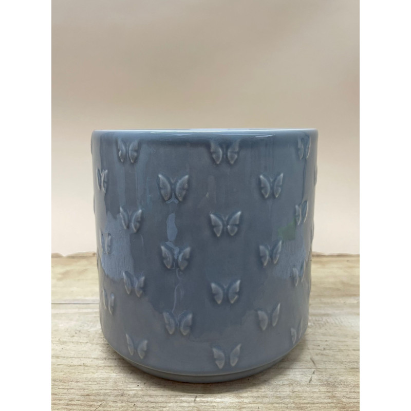 VASO BORBOLETAS CINZA