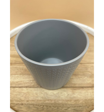 VASO POLKADOTS CINZA